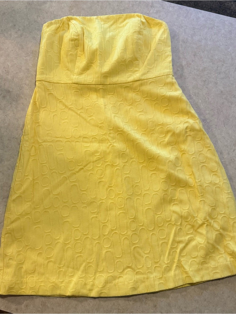 The Limited Bright Yellow Strapless Dress